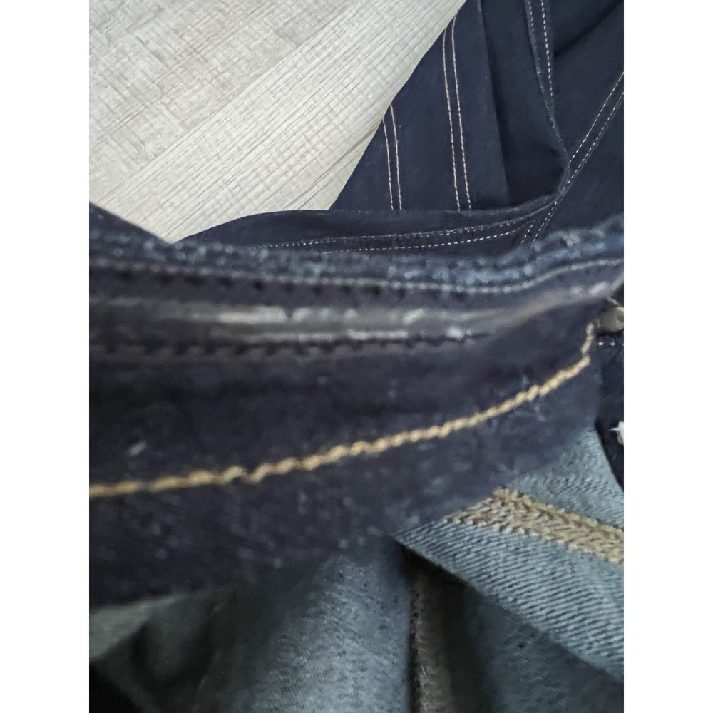 Zara Long Dark Blue Denim Bustier ZW Bodycon Corset Dress Topstitched Size L - Picture 14 of 15